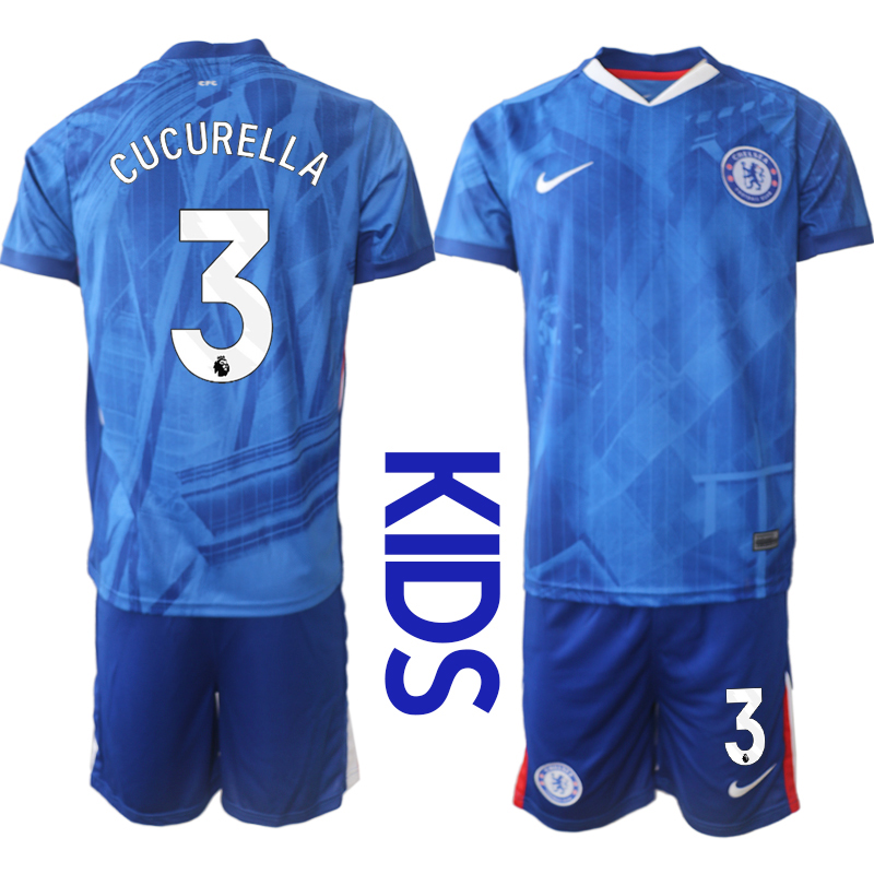Youth 2025-2026 Club Chelsea FC home Blue #3 Soccer Jersey